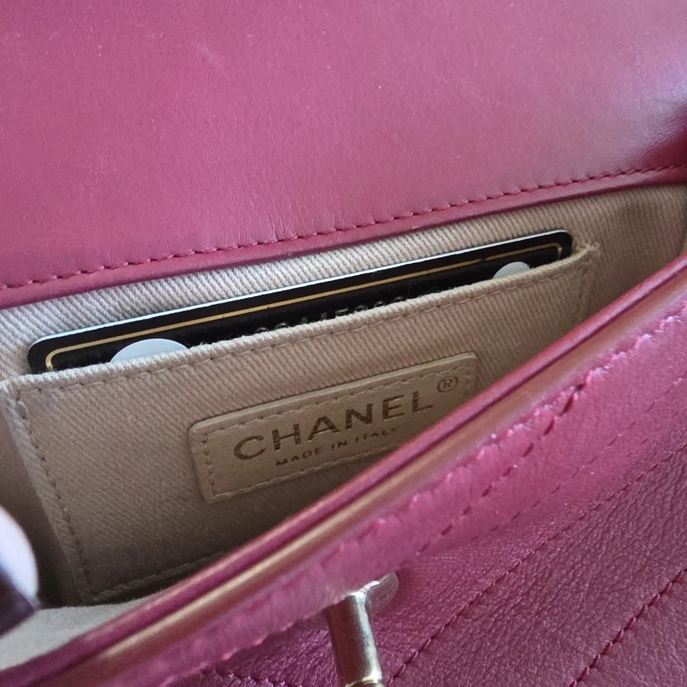 Chanel Burgundy Leather Crossbody Bag